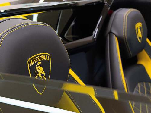 american football yellow and black Lamborghini car seat covers crash helmet